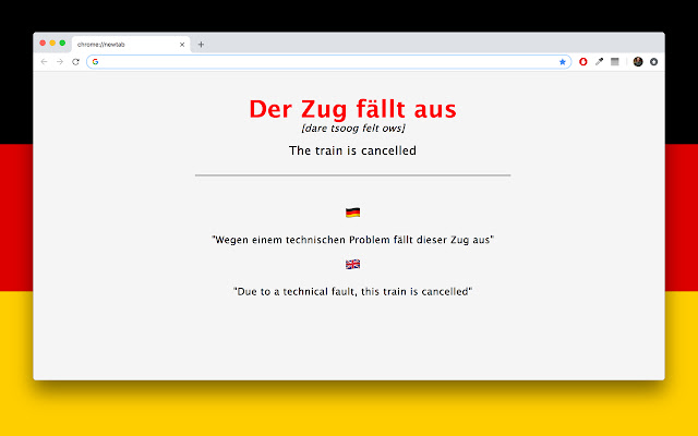 Everyday German phrases  from Chrome web store to be run with OffiDocs Chromium online