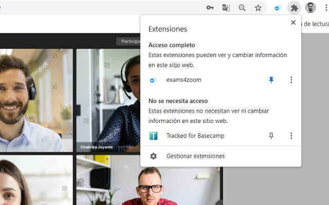 Exams4Zoom  from Chrome web store to be run with OffiDocs Chromium online