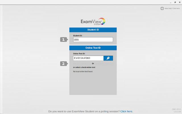 ExamView Student  from Chrome web store to be run with OffiDocs Chromium online