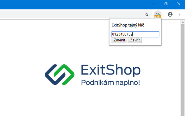 ExitShop Widget  from Chrome web store to be run with OffiDocs Chromium online