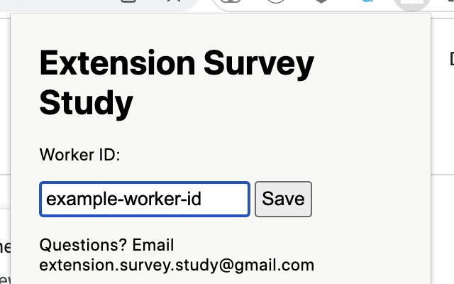 Extension Survey Study  from Chrome web store to be run with OffiDocs Chromium online