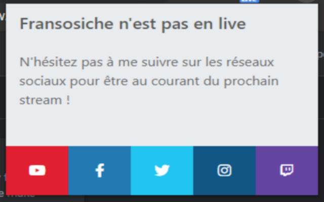 Extension Twitch de Fransosiche  from Chrome web store to be run with OffiDocs Chromium online