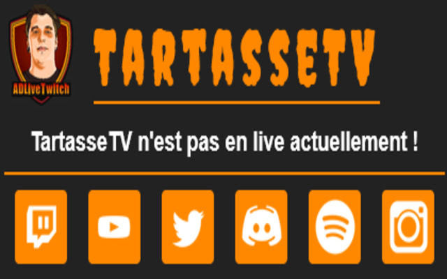 Extension Twitch pour TartasseTV  from Chrome web store to be run with OffiDocs Chromium online