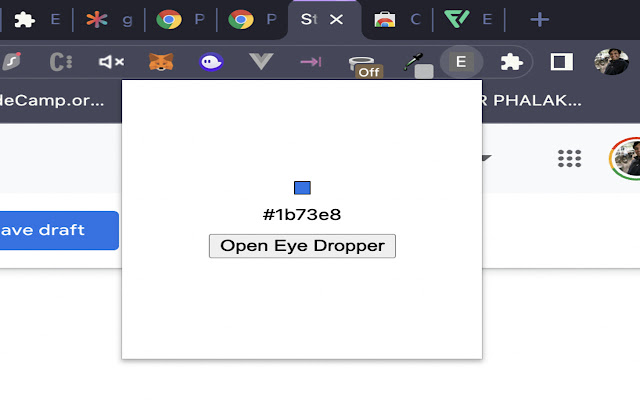 Eye Dropper Extension  from Chrome web store to be run with OffiDocs Chromium online