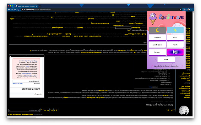 EyeScream  from Chrome web store to be run with OffiDocs Chromium online