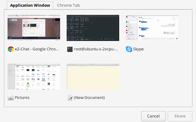 ez chat screenshare  from Chrome web store to be run with OffiDocs Chromium online