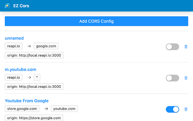 EZ CORS  from Chrome web store to be run with OffiDocs Chromium online