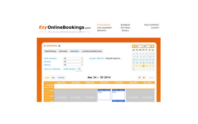 EzyOnlineBookings.com  from Chrome web store to be run with OffiDocs Chromium online