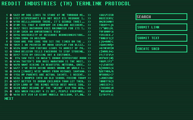 Fallout Terminal Reddit  from Chrome web store to be run with OffiDocs Chromium online