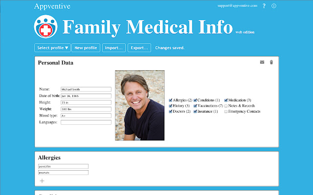 Family Medical Info  from Chrome web store to be run with OffiDocs Chromium online