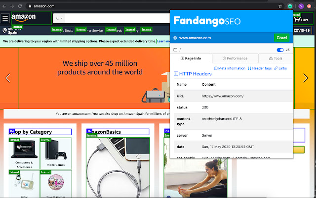 FandangoSEO Extension  from Chrome web store to be run with OffiDocs Chromium online