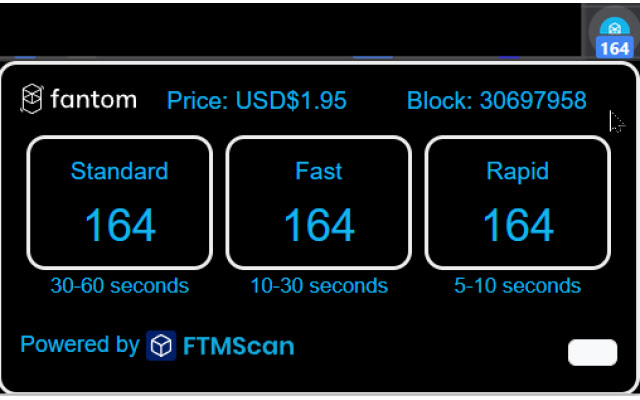 Fantom Gas Price Extension  from Chrome web store to be run with OffiDocs Chromium online