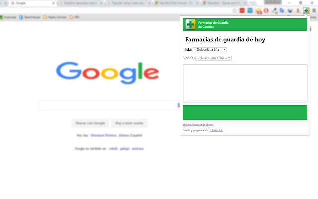 Farmacias de Guardia de Canarias  from Chrome web store to be run with OffiDocs Chromium online