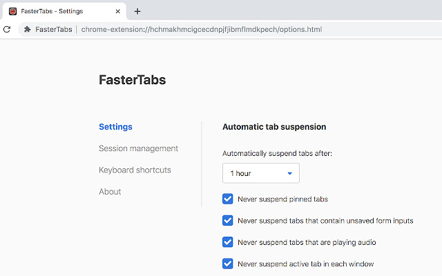 FasterTabs  from Chrome web store to be run with OffiDocs Chromium online