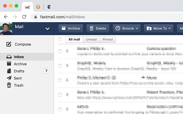 Fastmail favicon count  from Chrome web store to be run with OffiDocs Chromium online