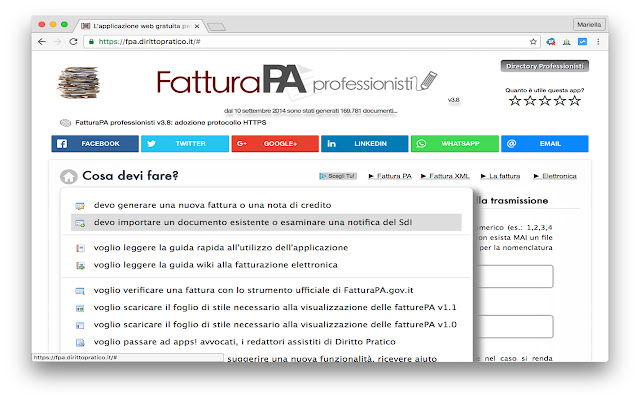 FatturaPA professionisti  from Chrome web store to be run with OffiDocs Chromium online