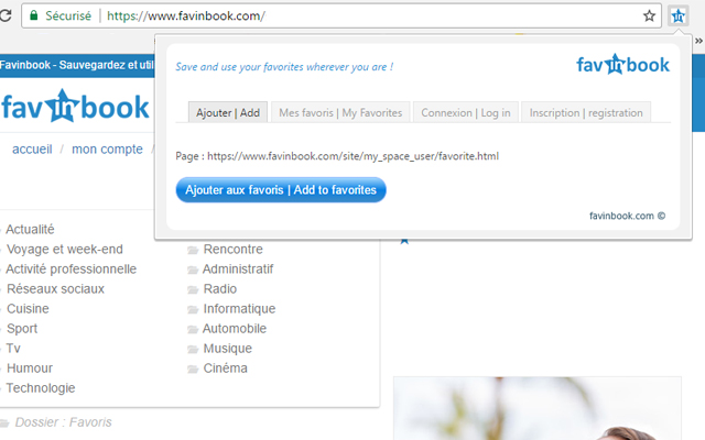 Favoris (add favorite) Favinbook.com  from Chrome web store to be run with OffiDocs Chromium online