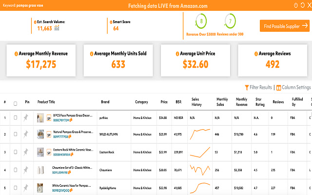 FBA Growth Scanner  from Chrome web store to be run with OffiDocs Chromium online