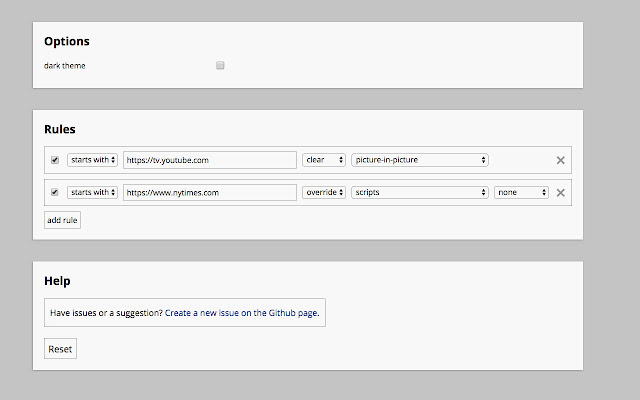 Feature Policy Control  from Chrome web store to be run with OffiDocs Chromium online