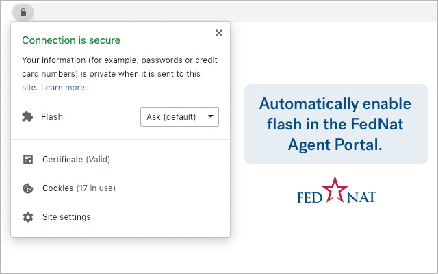 Fednat Flash Enabler  from Chrome web store to be run with OffiDocs Chromium online