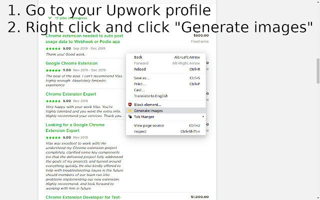 Feedback Image Generator  from Chrome web store to be run with OffiDocs Chromium online