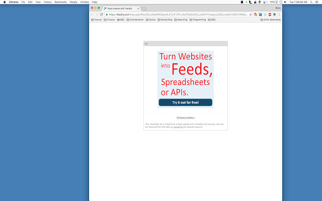 Feedity Auto Follow  from Chrome web store to be run with OffiDocs Chromium online