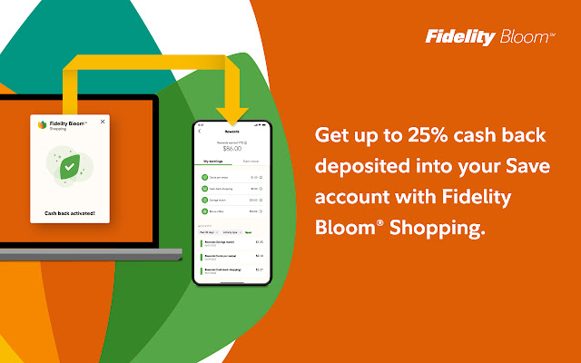 Fidelity Bloom℠ Belanja: Hadiah uang kembali dari toko web Chrome untuk dijalankan dengan OffiDocs Chromium online