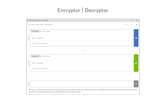 File Guard (Encryptor | Decryptor)  from Chrome web store to be run with OffiDocs Chromium online