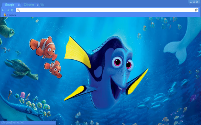 Finding Dory Theme  from Chrome web store to be run with OffiDocs Chromium online