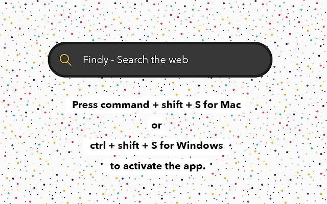 Findy Quick Search for Web  from Chrome web store to be run with OffiDocs Chromium online