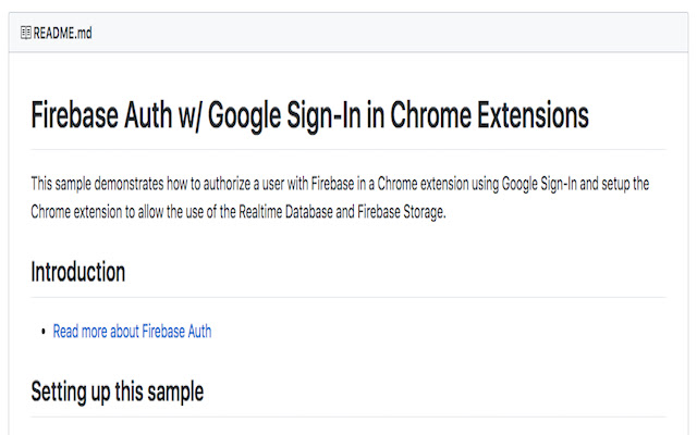 Firebase Auth in Chrome Extension Sample  from Chrome web store to be run with OffiDocs Chromium online