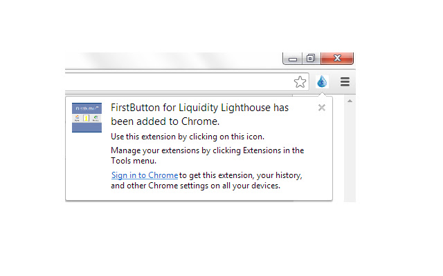 FirstButton for Liquidity Lighthouse  from Chrome web store to be run with OffiDocs Chromium online