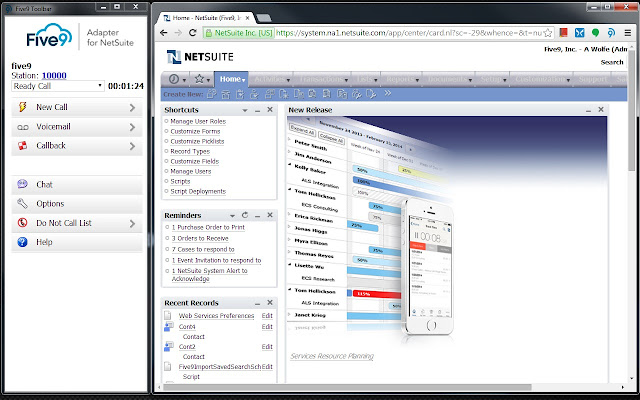 Five9 Adapter for NetSuite  from Chrome web store to be run with OffiDocs Chromium online