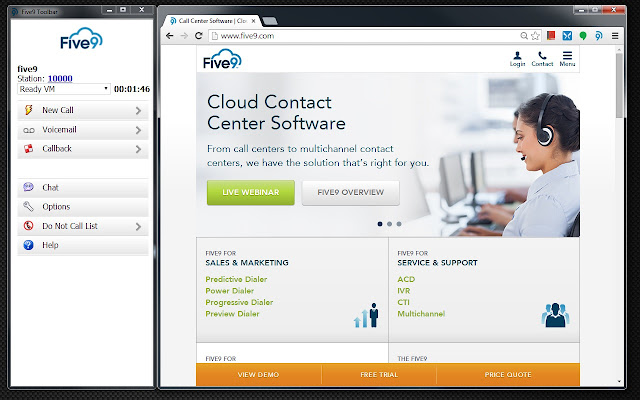 Five9 Agent Desktop Toolkit  from Chrome web store to be run with OffiDocs Chromium online