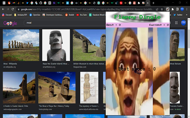 Flappy Dingle  from Chrome web store to be run with OffiDocs Chromium online