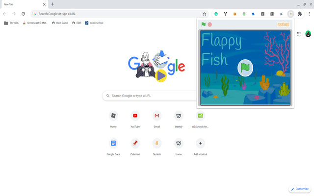 Flappy Fish  from Chrome web store to be run with OffiDocs Chromium online