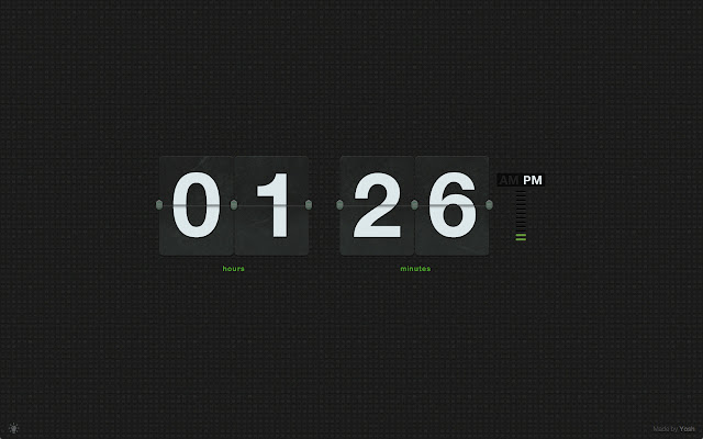 FlipClock  from Chrome web store to be run with OffiDocs Chromium online