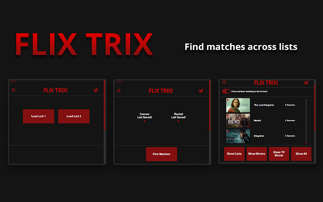 Flix Trix!  from Chrome web store to be run with OffiDocs Chromium online