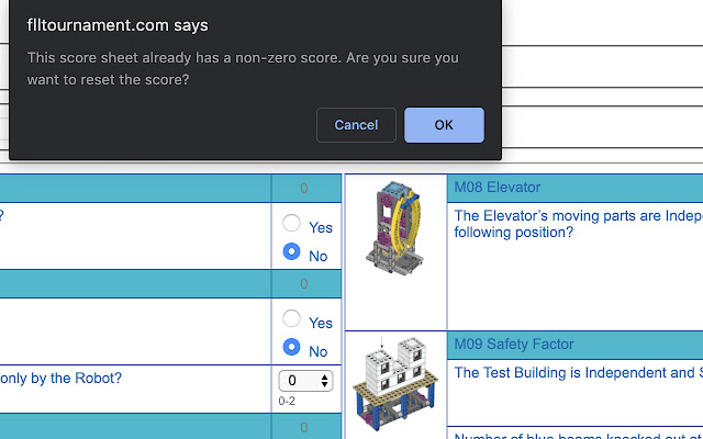 FLL Tournament Score Sheet 2019 uit de Chrome-webwinkel om online uit te voeren met OffiDocs Chromium