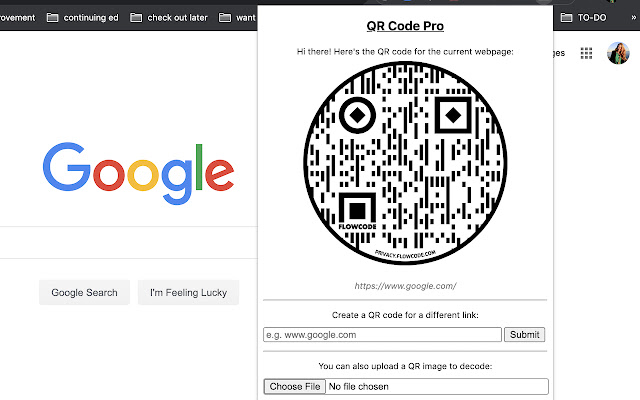 Flowcode Chrome Extension  from Chrome web store to be run with OffiDocs Chromium online