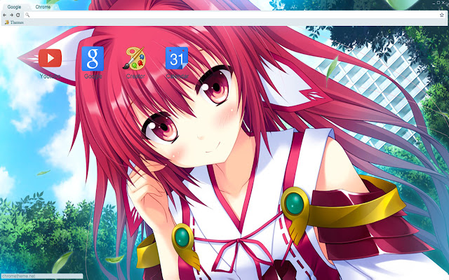 Flower Cute Anime Girl theme 1920x1080  from Chrome web store to be run with OffiDocs Chromium online