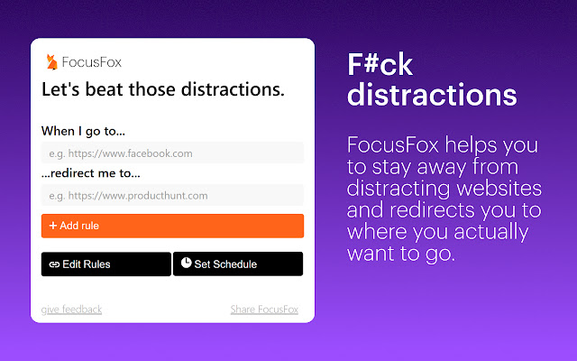 FocusFox  from Chrome web store to be run with OffiDocs Chromium online