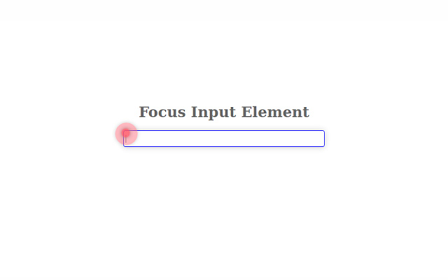 Focus input element  from Chrome web store to be run with OffiDocs Chromium online