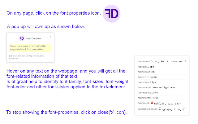 Font Detector  from Chrome web store to be run with OffiDocs Chromium online