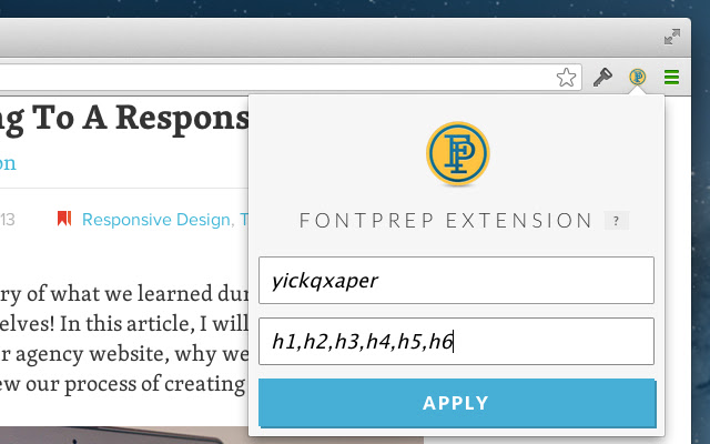 FontPrep Extension  from Chrome web store to be run with OffiDocs Chromium online