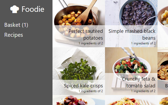 Foodie  from Chrome web store to be run with OffiDocs Chromium online