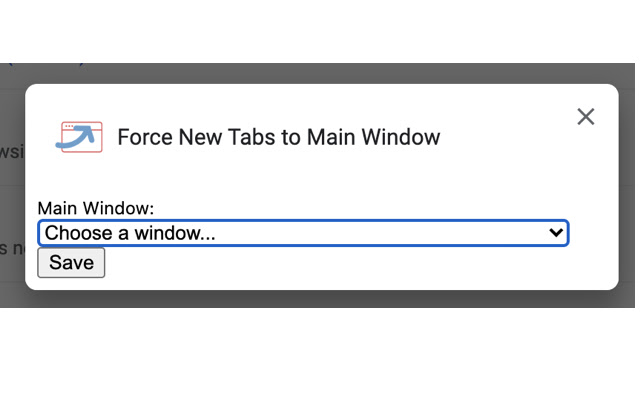 Force New Tabs to Main Window  from Chrome web store to be run with OffiDocs Chromium online