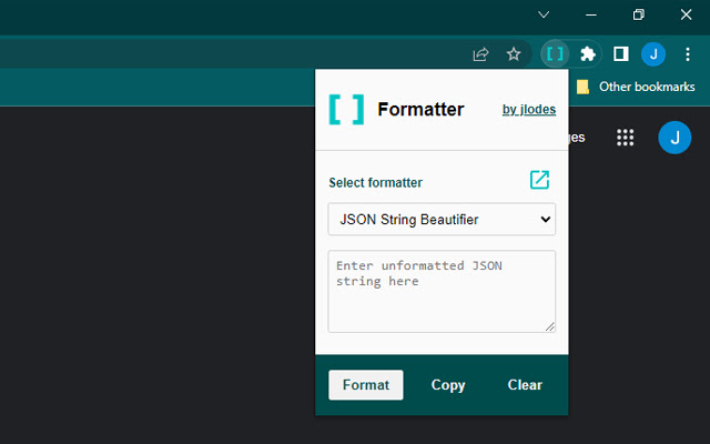 Formatter by jlodes  from Chrome web store to be run with OffiDocs Chromium online