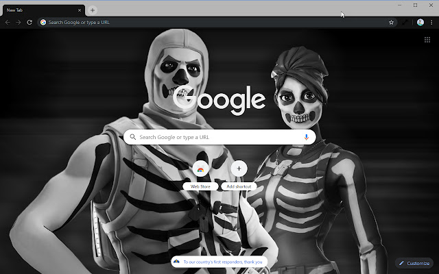 Fornite: Skull Squad (Dark Theme)  from Chrome web store to be run with OffiDocs Chromium online