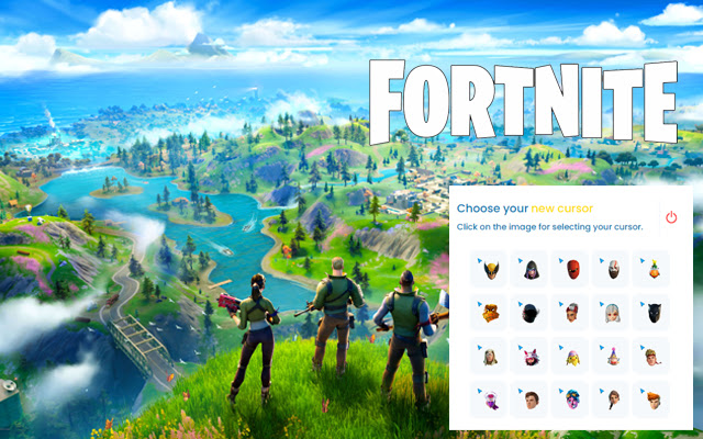 Fortnite cursor  from Chrome web store to be run with OffiDocs Chromium online